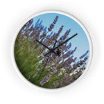Wall Clock - Flower of Lavender with Bombus Insect (Variant 1)