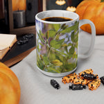 Ceramic White Cup 15oz - Flower of Lysimachia (Variant 2)