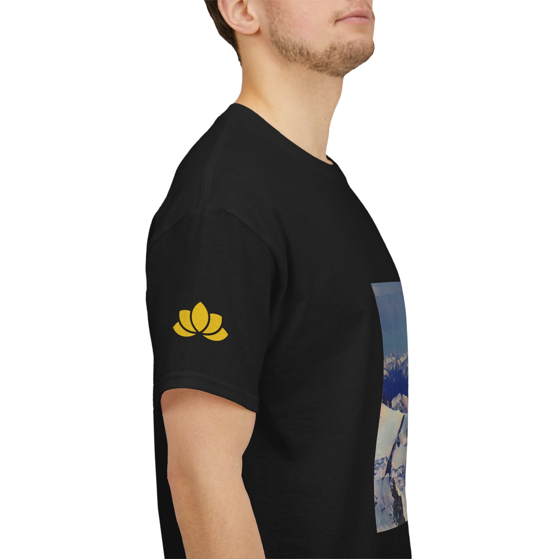 Unisex Heavy Cotton Tee - Poly Art - View from Mont Blanc