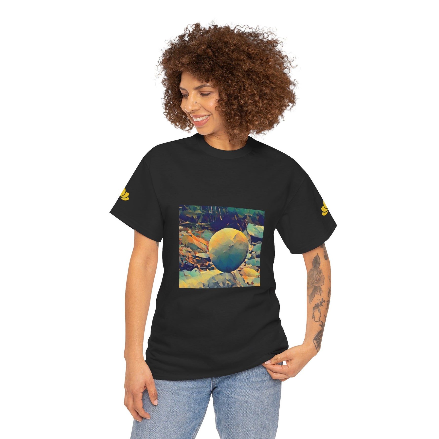 Unisex Heavy Cotton Tee - Poly Art - Stone Balance