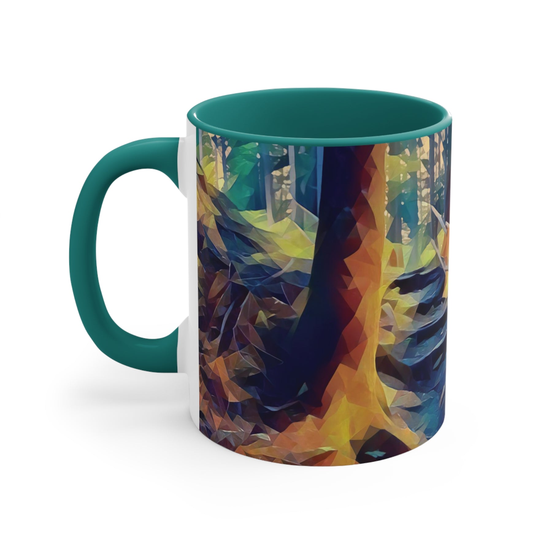 Mug 11oz - Poly Art - Forest, a Path (Variant 1)