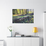 Stretched Matte Canvas - Poly Art - Forest (Variant 11)