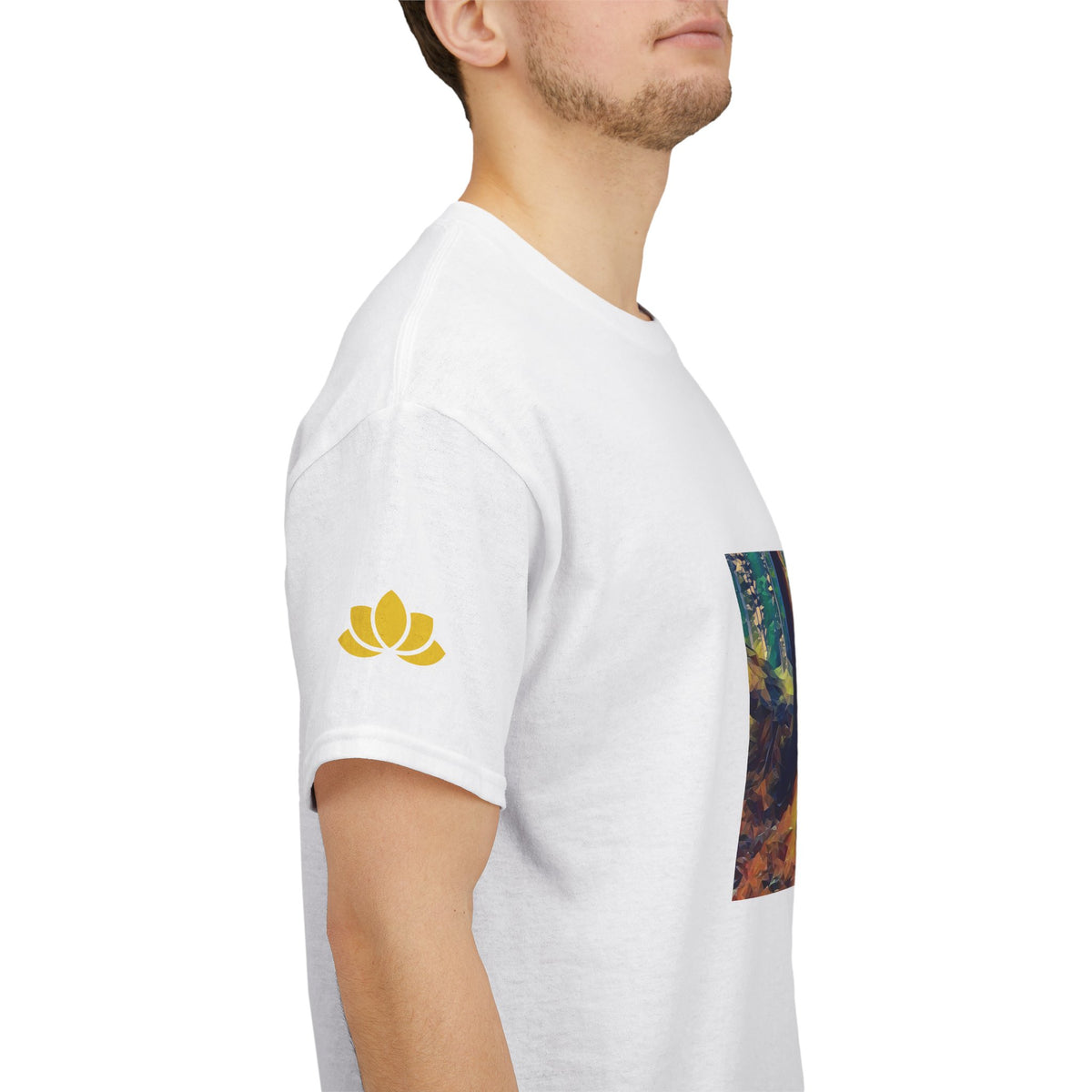 Unisex Heavy Cotton Tee - Poly Art - Forest, a Path (Variant 2)