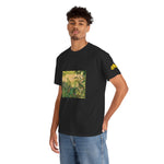 Unisex Heavy Cotton Tee - Poly Art - Rosehip Plant