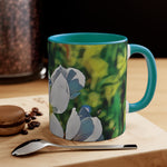 Mug 11oz - Poly Art - Flower, White