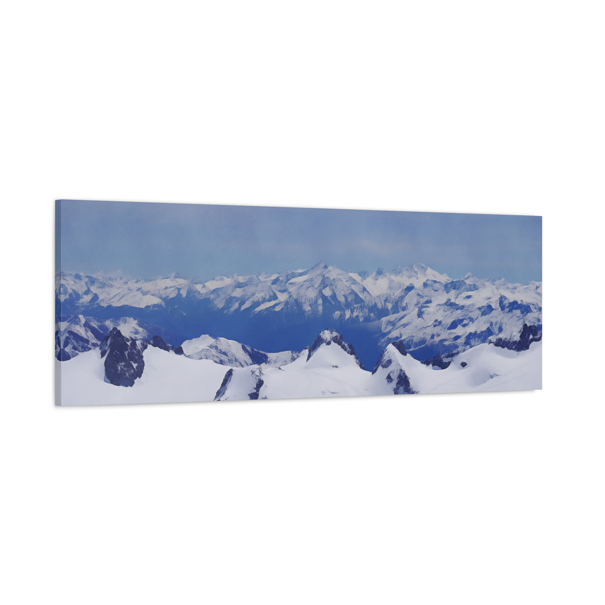 Stretched Matte Canvas - View from Mont Blanc