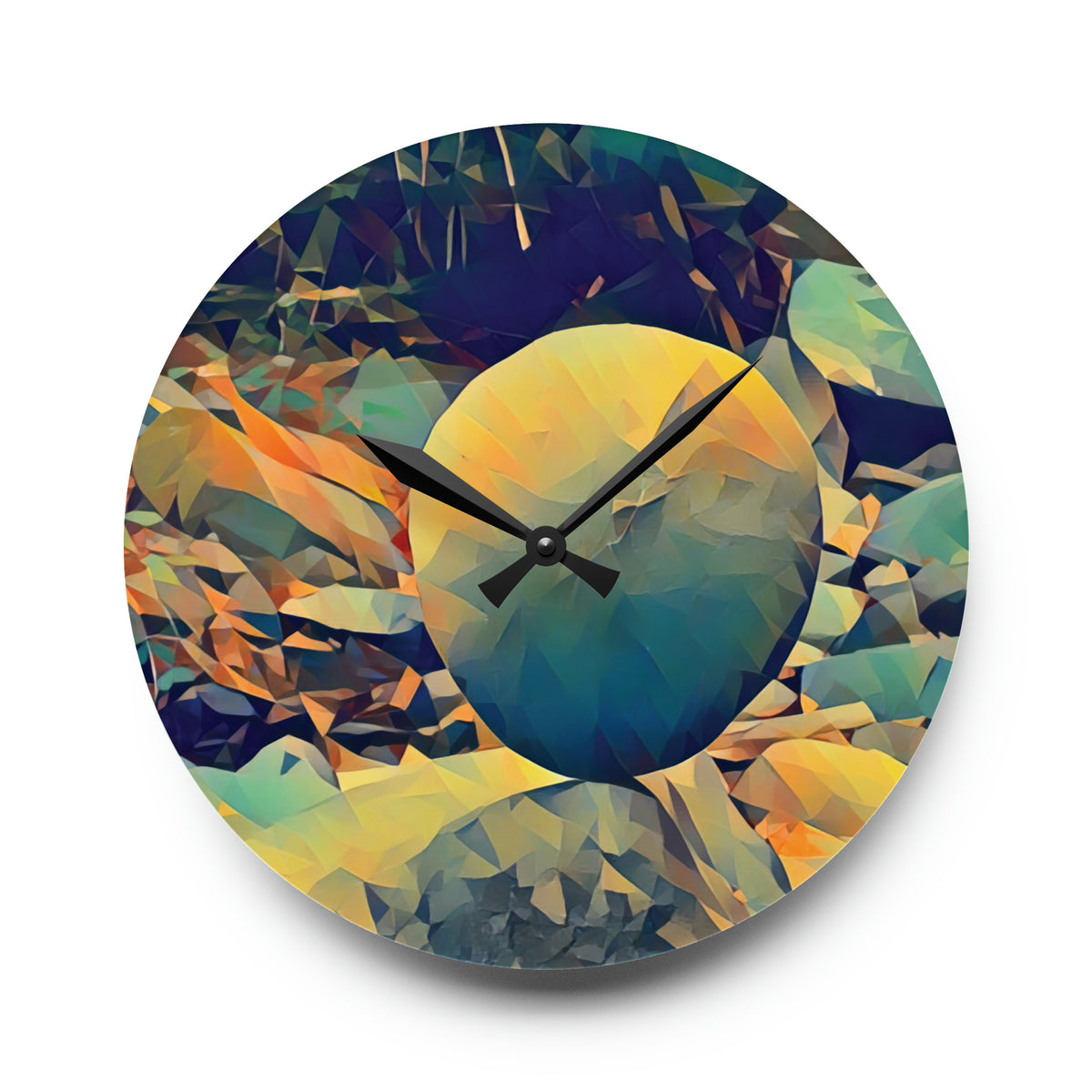 Acrylic Wall Clock - Poly Art - Stone Balance