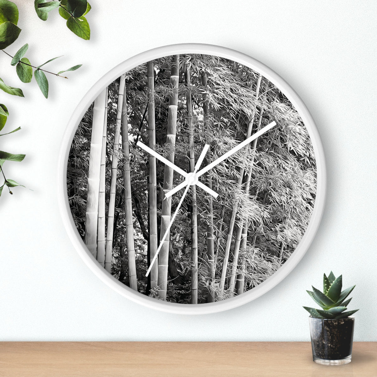 Wall Clock - Bamboo (B&W Variant)