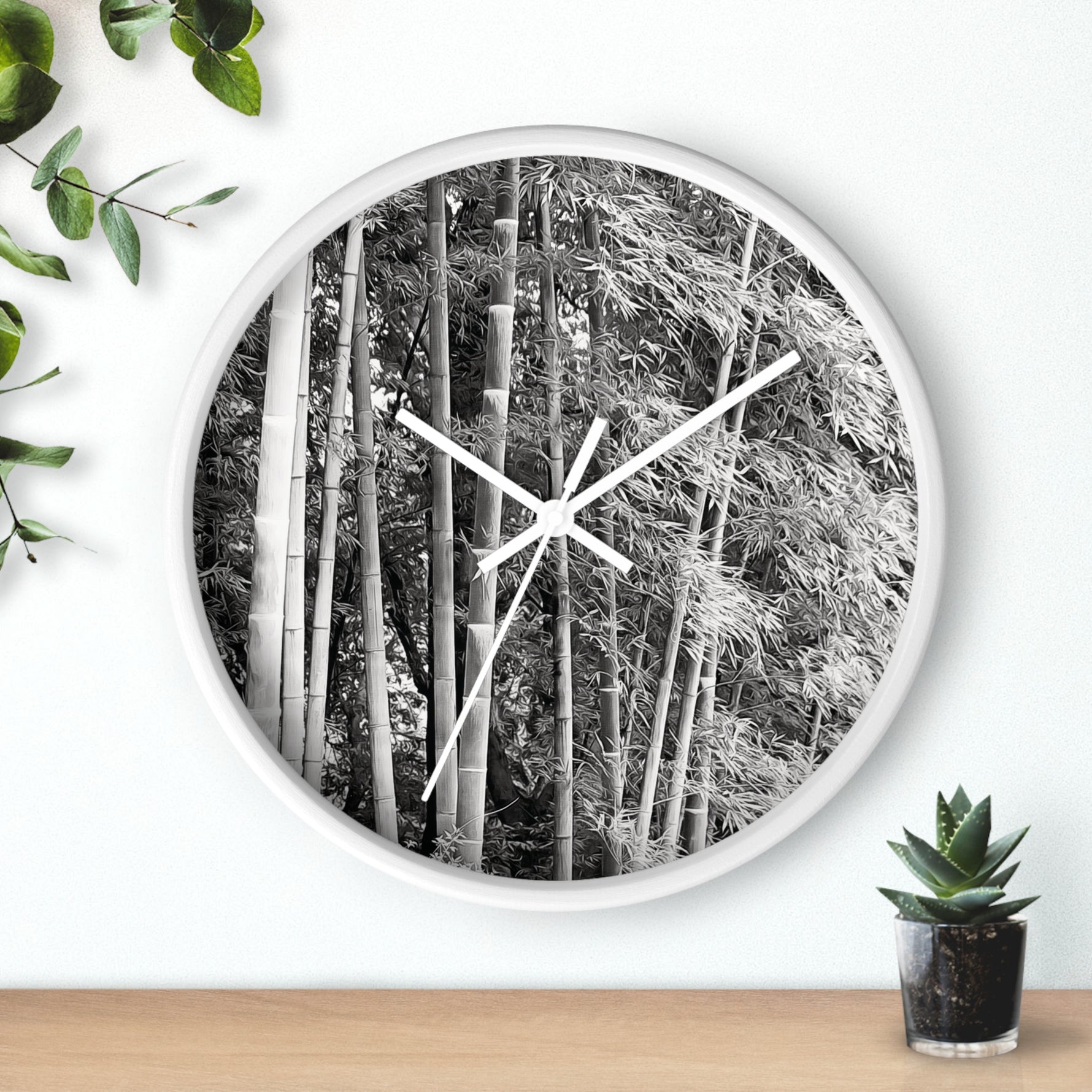 Wall Clock - Bamboo (B&W Variant)