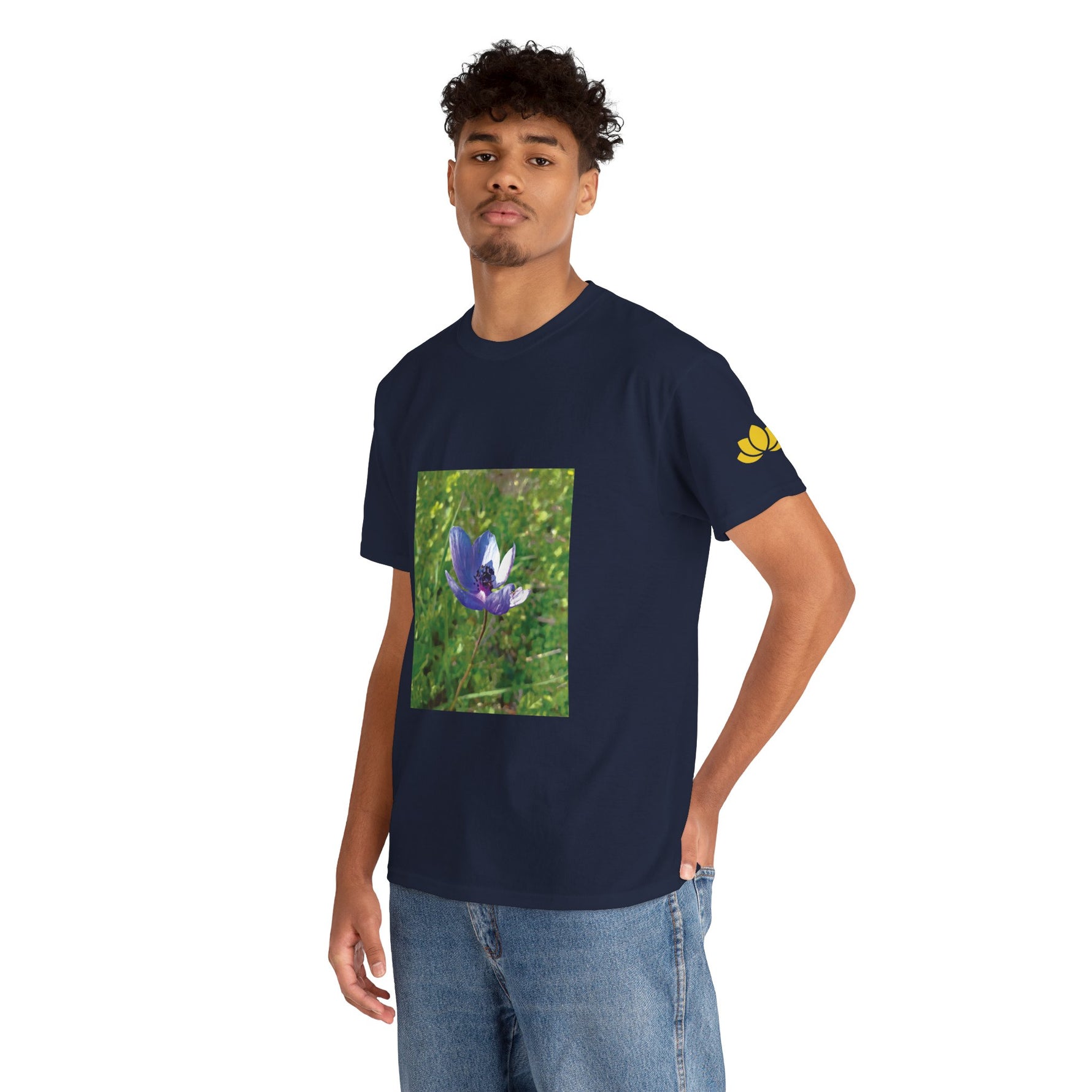Unisex Heavy Cotton Tee - Flower of Anemone