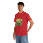 Unisex Heavy Cotton Tee - Poly Art - Rosehip Plant
