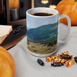 Ceramic White Cup 15oz - Rila Lakes, Bulgaria (Variant 3)