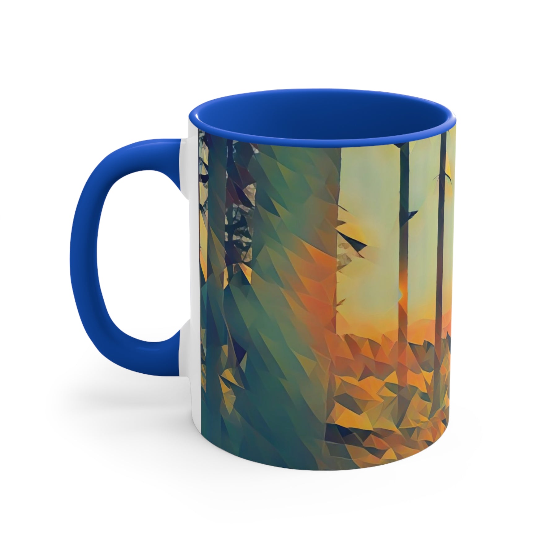 Mug 11oz - Poly Art - Forest Sunset (Variant 1)