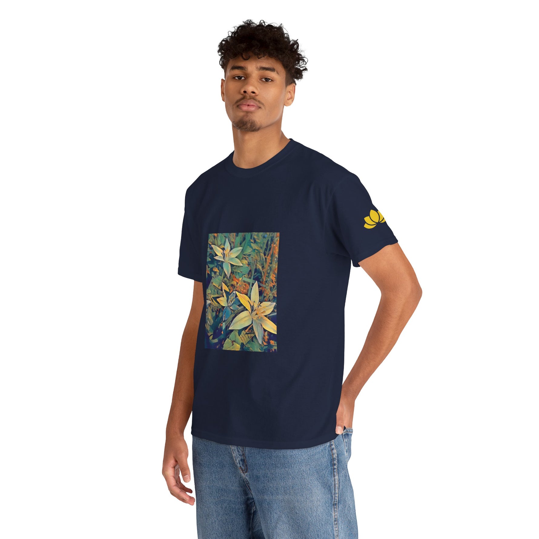 Unisex Heavy Cotton Tee - Poly Art - Flower of Ornithogalum (Variant 2)