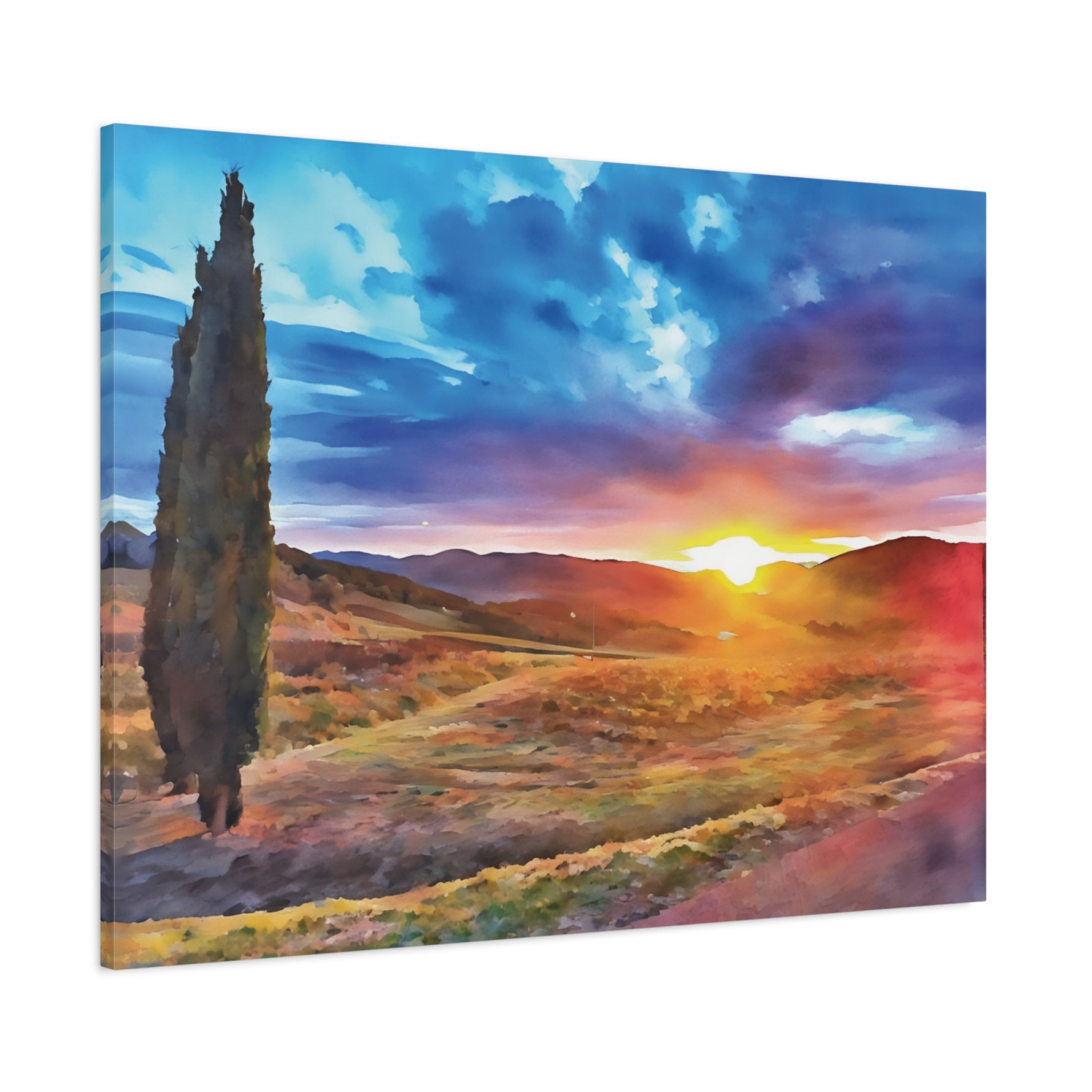 Stretched Matte Canvas - Tuscan Landscape (Variant 2)