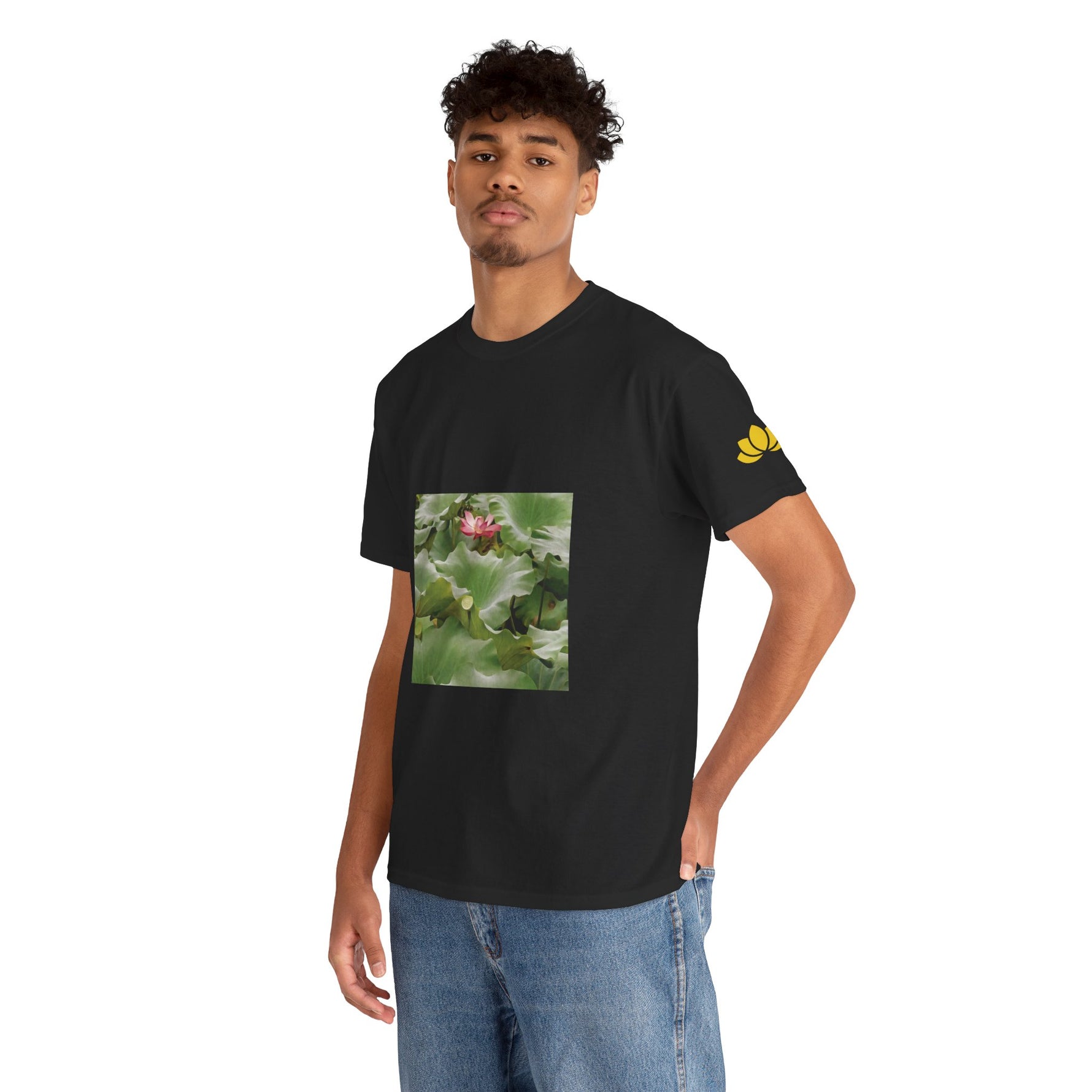 Unisex Heavy Cotton Tee - Flower of Lotus (Variant 2)