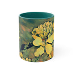 Mug 11oz - Poly Art - Flower, Yellow