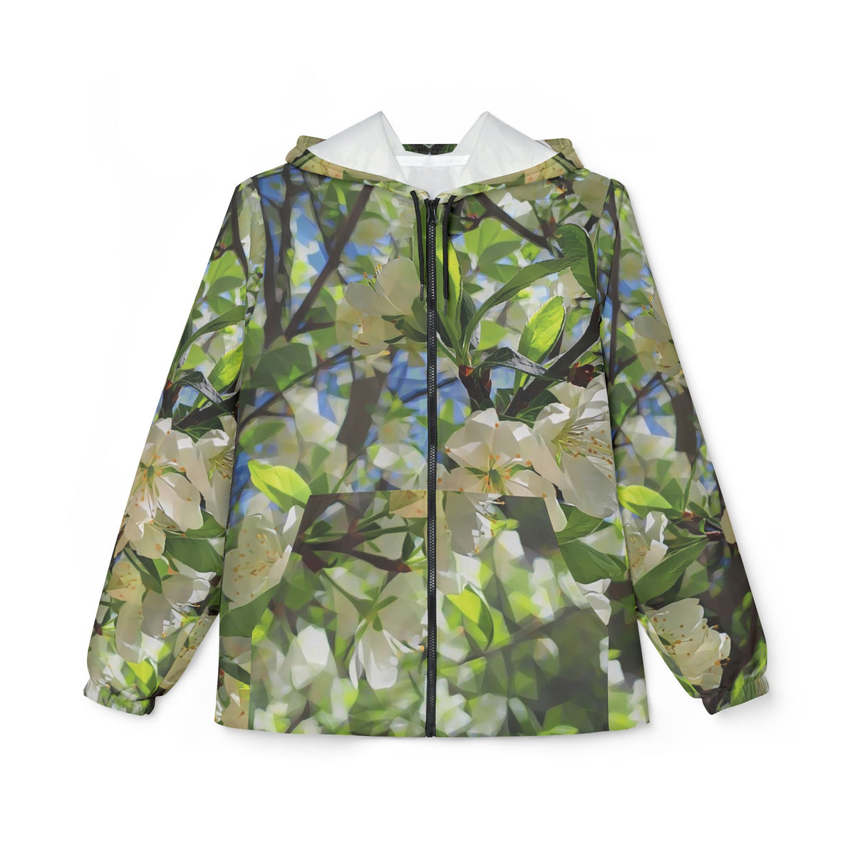 Windbreaker Jacket - Poly Art - Apple's Tree Flower (Variant 1)