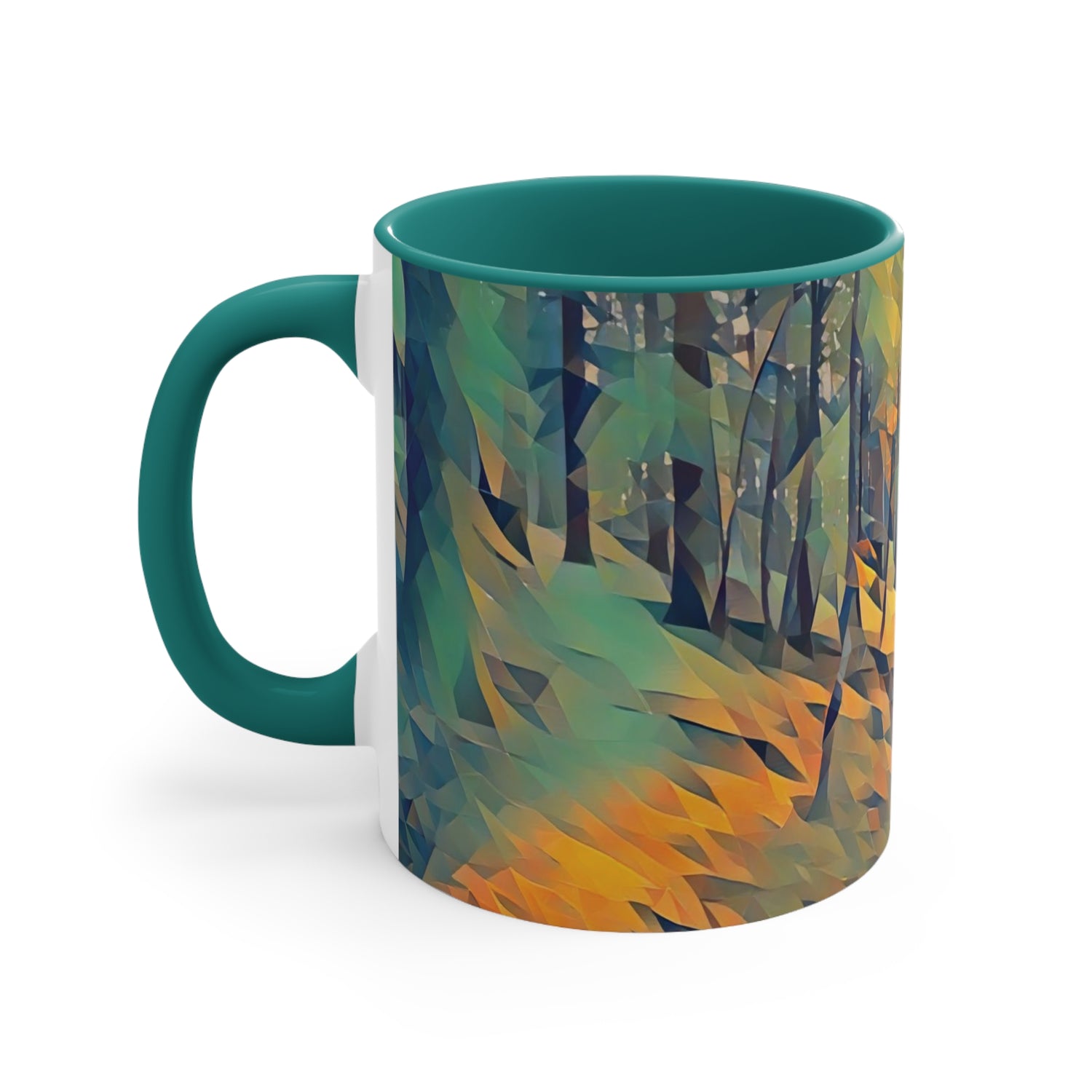 Mug 11oz - Poly Art - Forest, a Path (Variant 2)