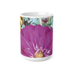 Ceramic White Cup 15oz - Flower of Dahlia