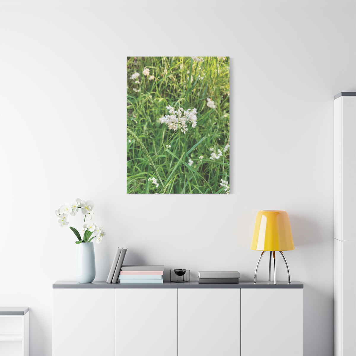 Stretched Matte Canvas - Flower of Luzula Nivea