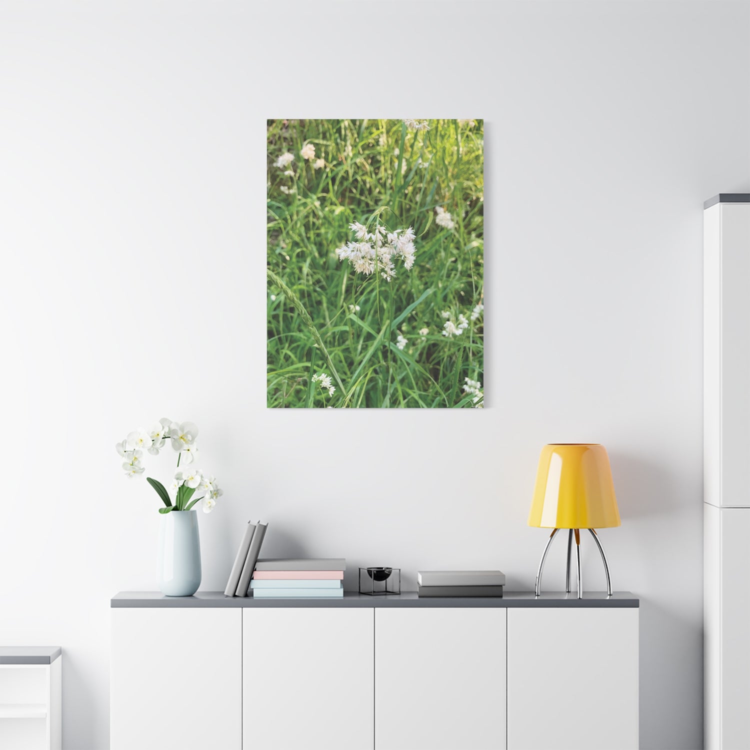 Stretched Matte Canvas - Flower of Luzula Nivea