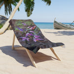 Beach Towel – Poly Art - Flower of Cephalanthera Rubra