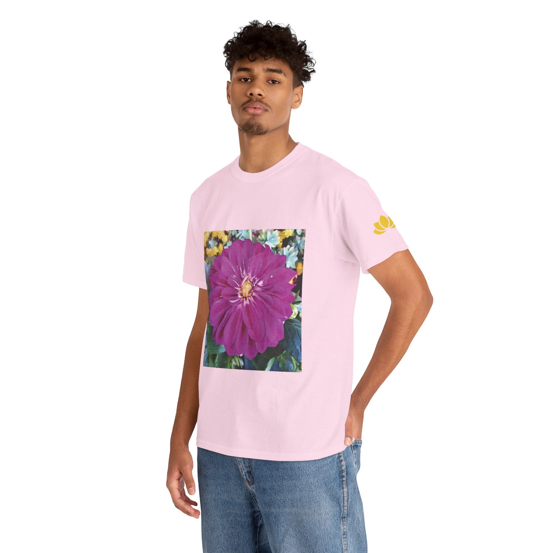 Unisex Heavy Cotton Tee - Flower of Dahlia