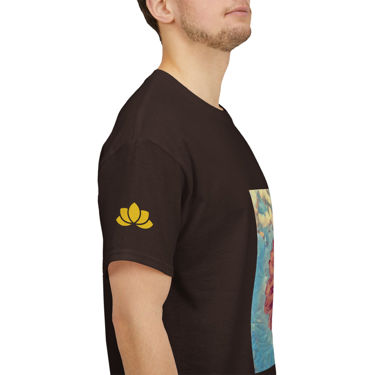 Unisex Heavy Cotton Tee - Poly Art - Flower of Dahlia (Variant 1)
