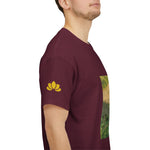 Unisex Heavy Cotton Tee - Poly Art - Rosehip Plant