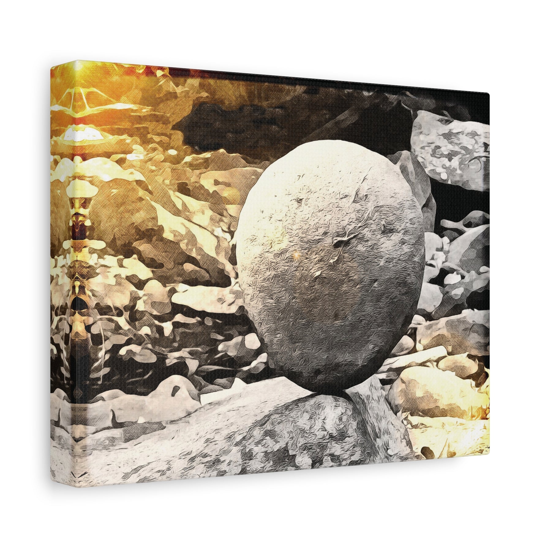 Stretched Matte Canvas - Stone Balance (Variant 1)