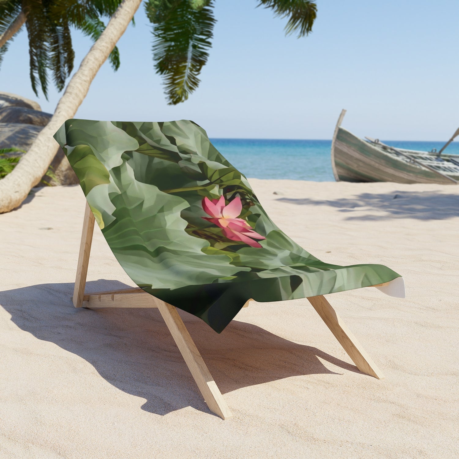 Beach Towel – Poly Art - Flower of Lotus (Variant 2)