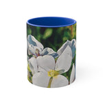 Mug 11oz - Poly Art - Flower, White