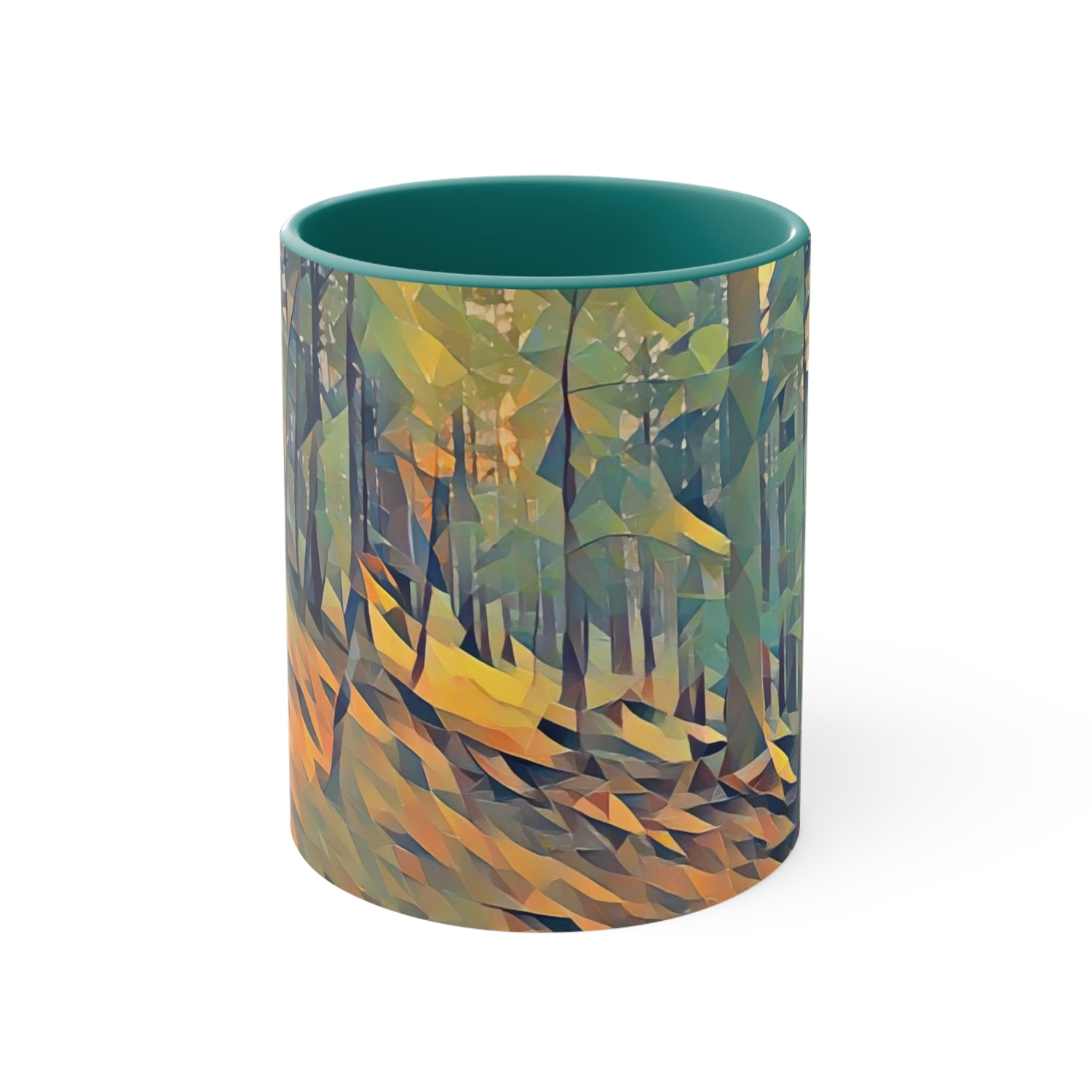 Mug 11oz - Poly Art - Forest, a Path (Variant 2)