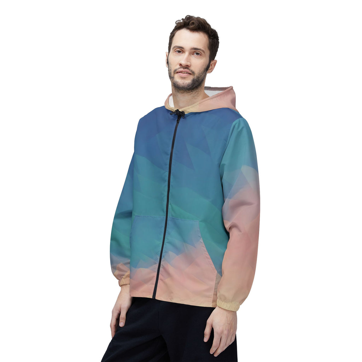 Windbreaker Jacket - Poly Art - Sunset Sky (Variant 1)