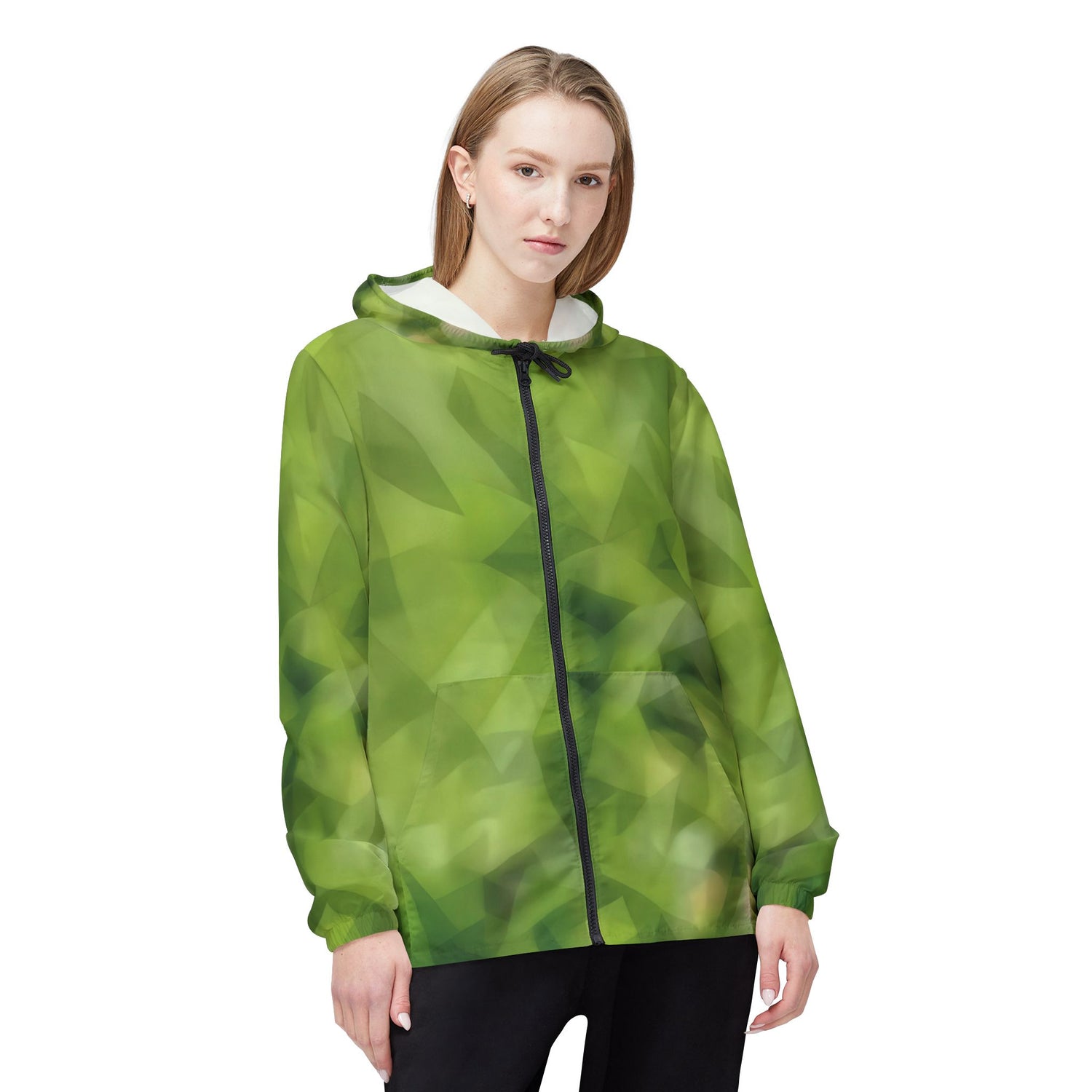 Windbreaker Jacket - Poly Art - Green Grass