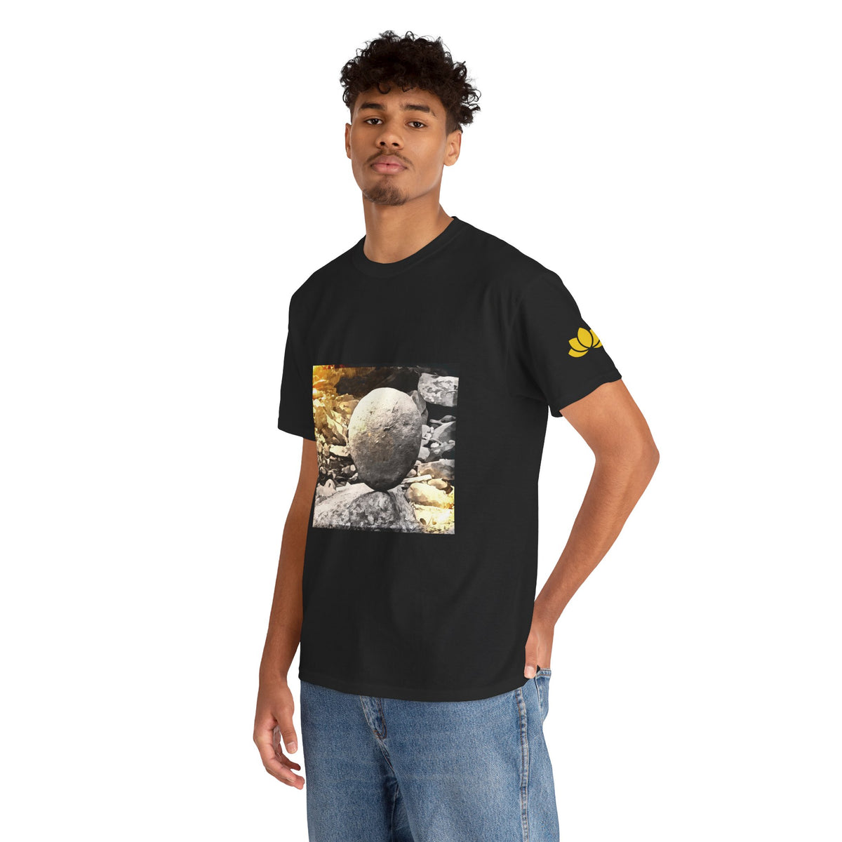 Unisex Heavy Cotton Tee - Stone Balance (Variant 1)