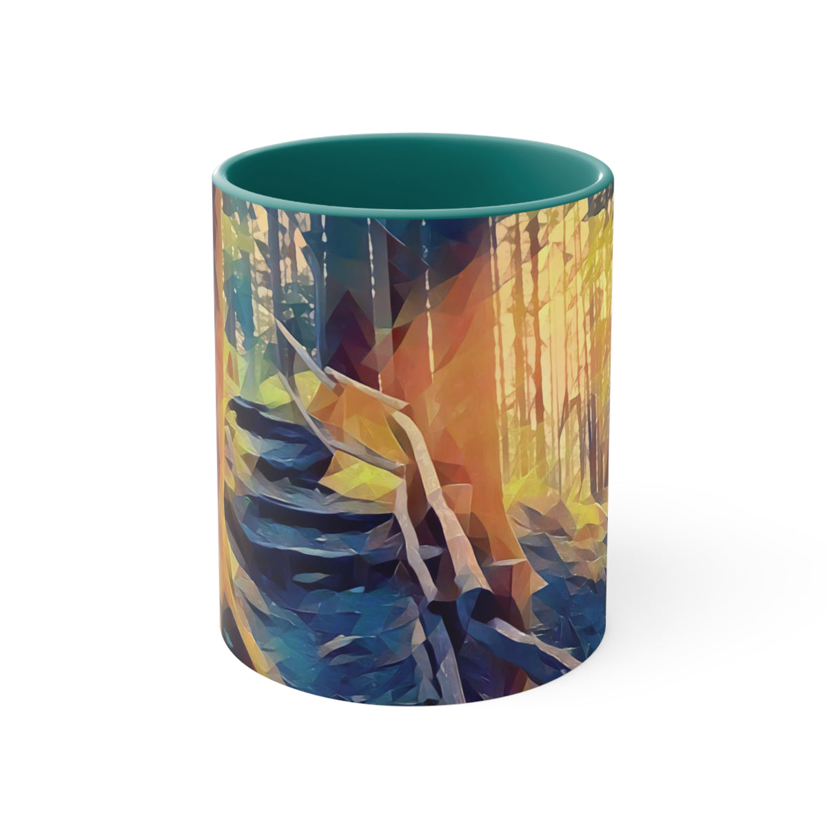 Mug 11oz - Poly Art - Forest, a Path (Variant 1)