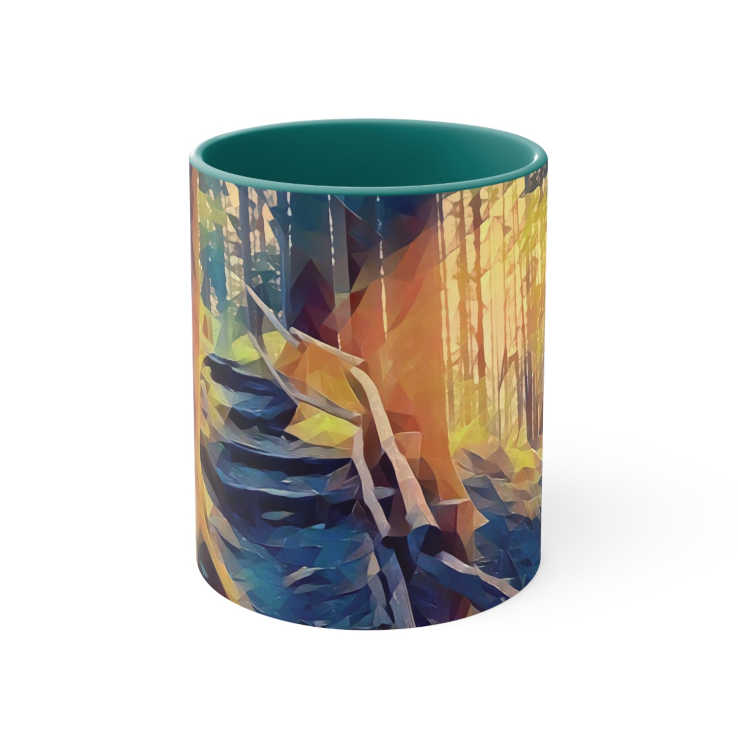 Mug 11oz - Poly Art - Forest, a Path (Variant 1)