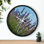 Wall Clock - Flower of Lavender with Bombus Insect (Variant 1)