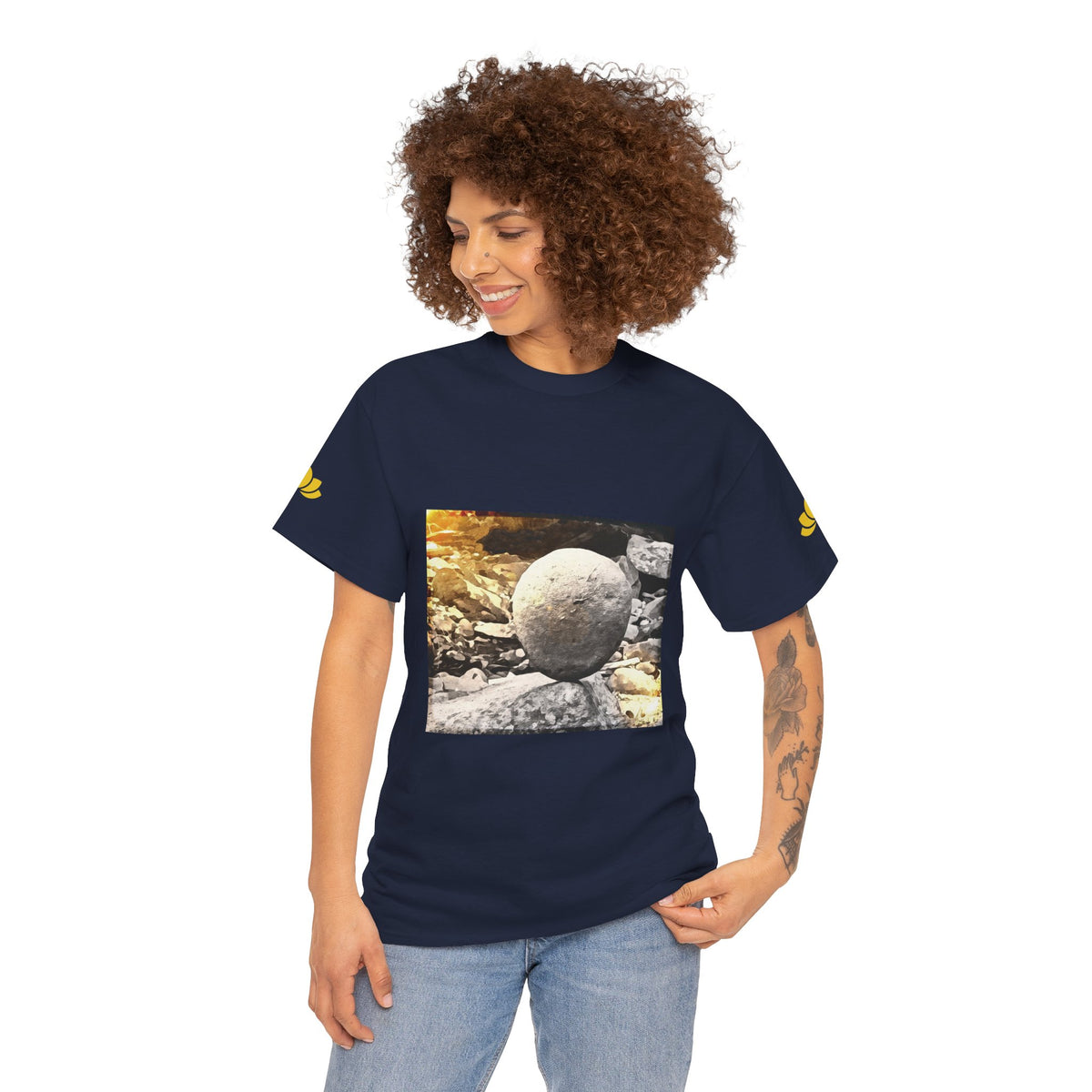 Unisex Heavy Cotton Tee - Stone Balance (Variant 1)