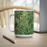Ceramic White Cup 15oz - Flower of Malva Sylvestris
