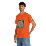 Unisex Heavy Cotton Tee - Poly Art - Flower of Euphorbia Helioscopia
