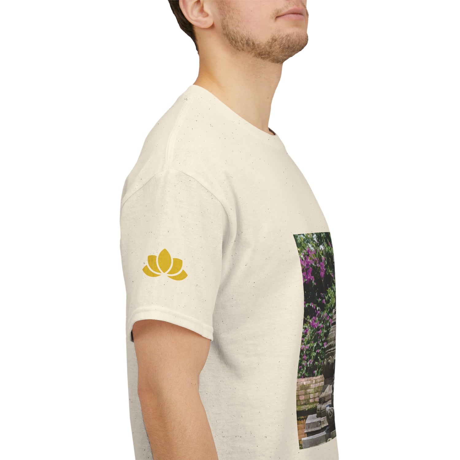 Unisex Heavy Cotton Tee - Nepal, Bodhisattvas Stone Sculptures