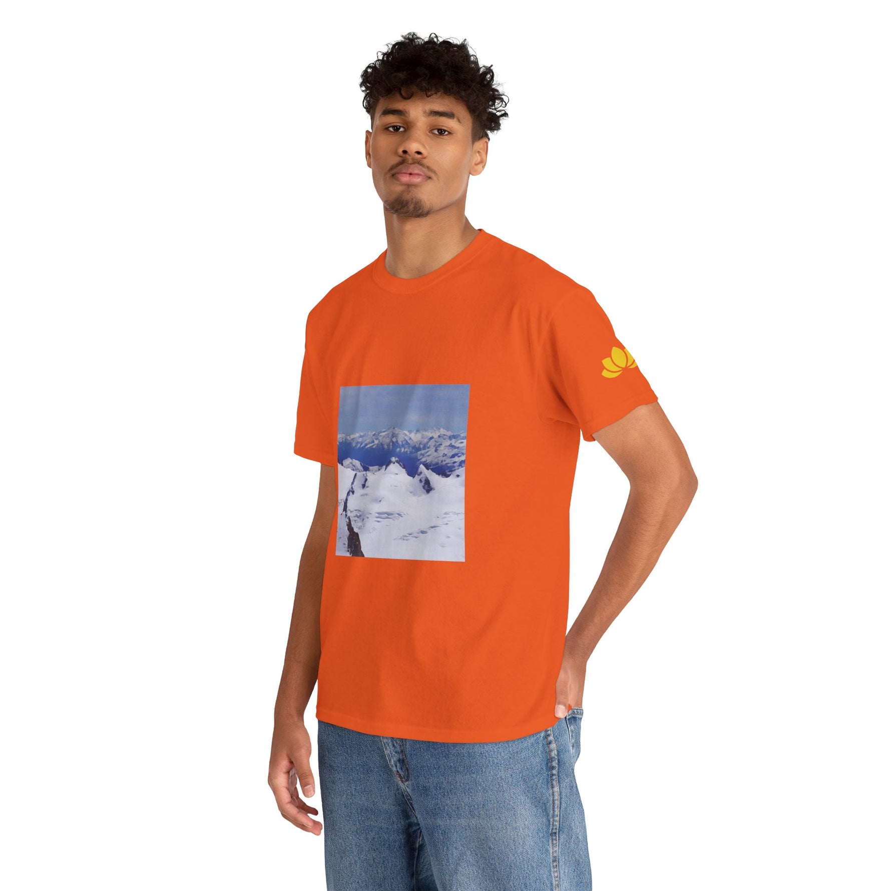 Unisex Heavy Cotton Tee - View from Mont Blanc