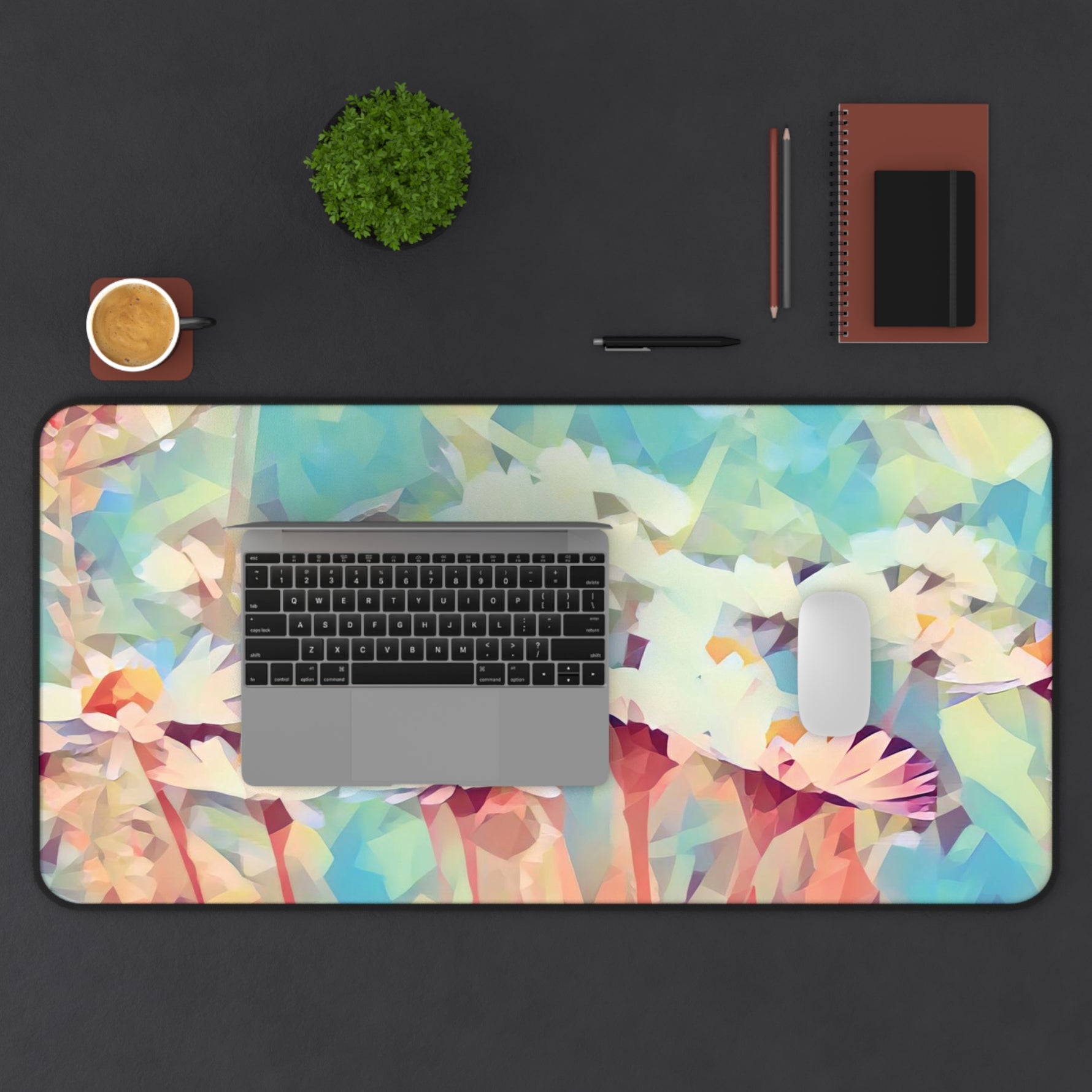 Desk Mat - Poly Art - Flower of Daisies (Variant 3)