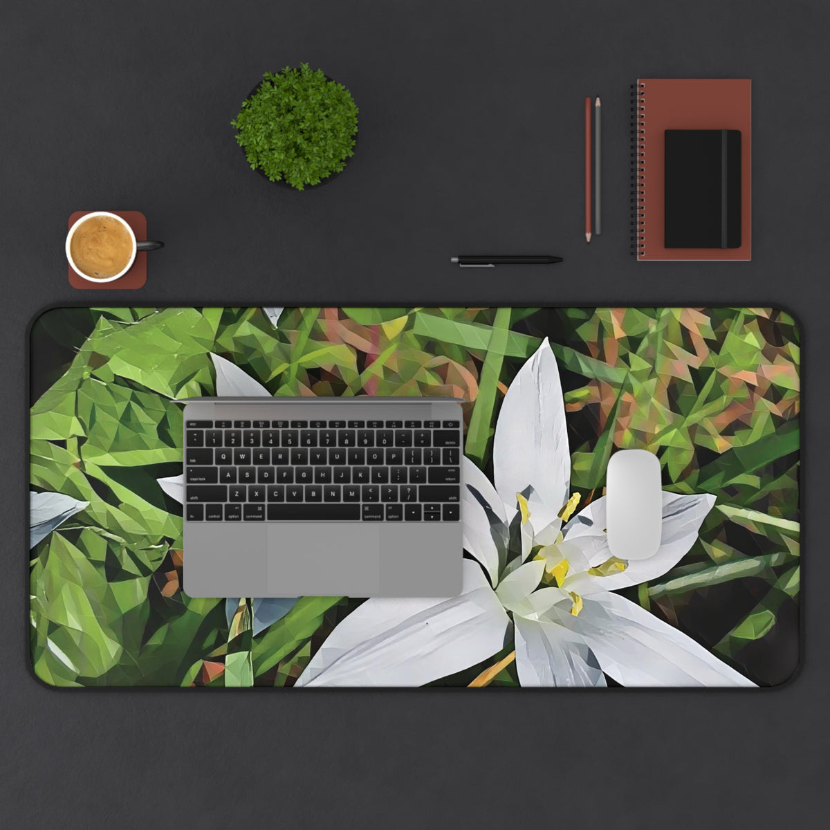 Desk Mat - Poly Art - Flower of Ornithogalum (Variant 1)