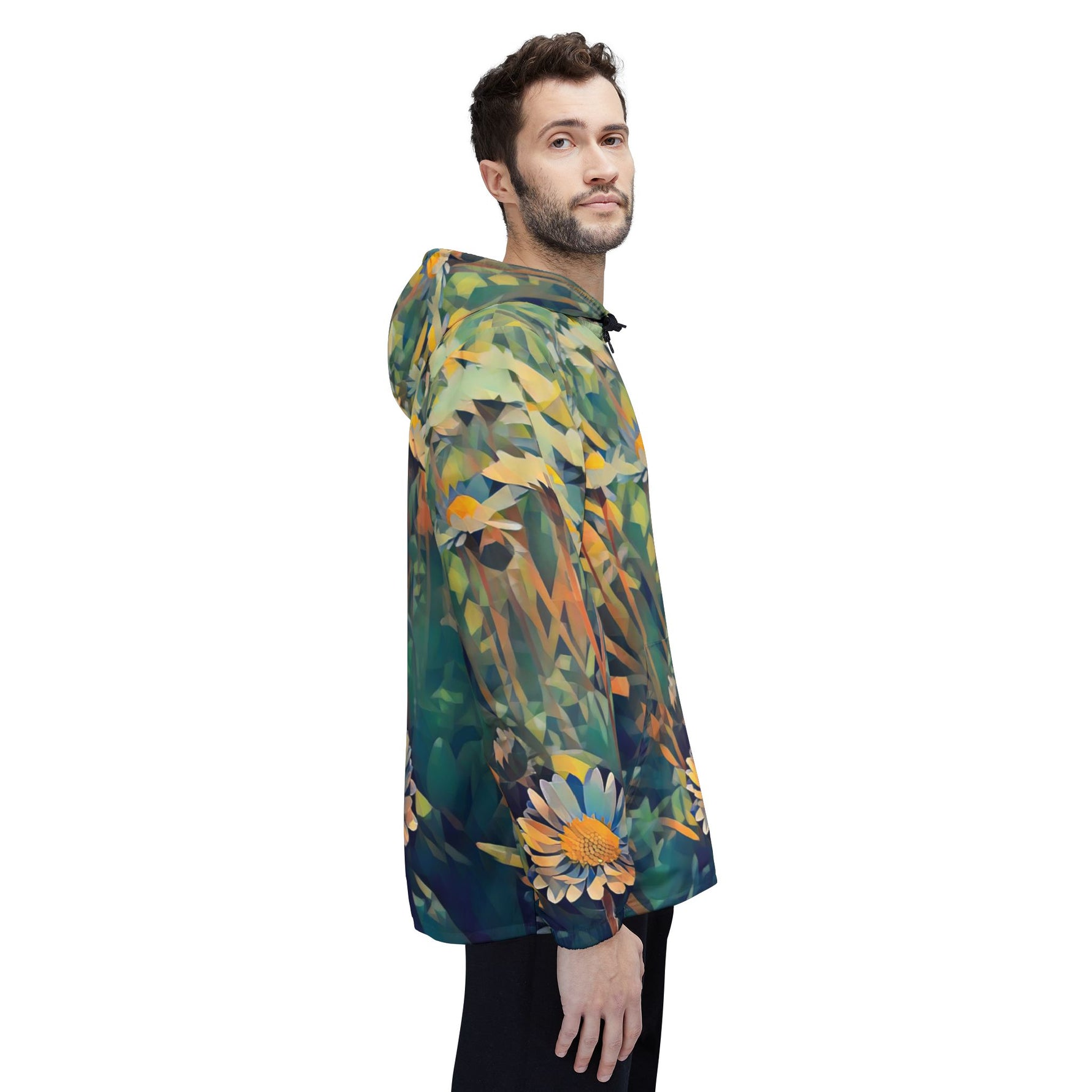 Windbreaker Jacket - Poly Art - Flower of Daisies (Variant 2)