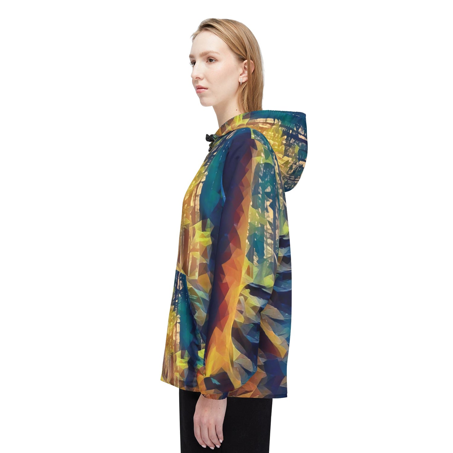 Windbreaker Jacket - Poly Art - Forest, a Path (Variant 1)