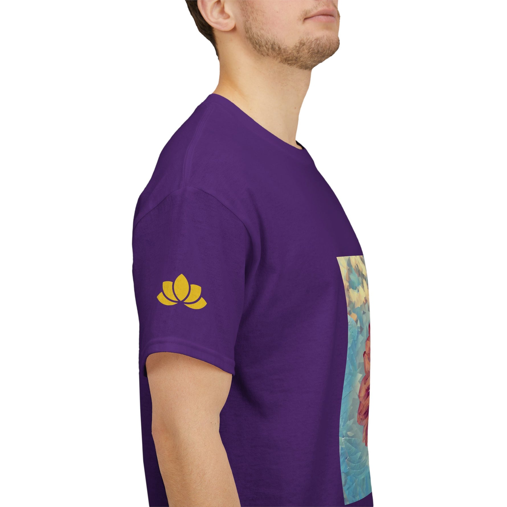 Unisex Heavy Cotton Tee - Poly Art - Flower of Dahlia (Variant 1)